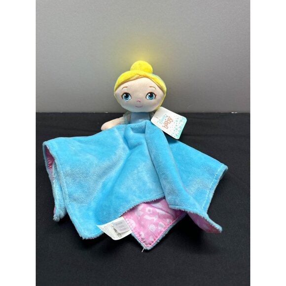 Disney Baby Cinderella Plush Security Blanket Lovey Blue & Pink 14" Soft Cuddly - Picture 1 of 9